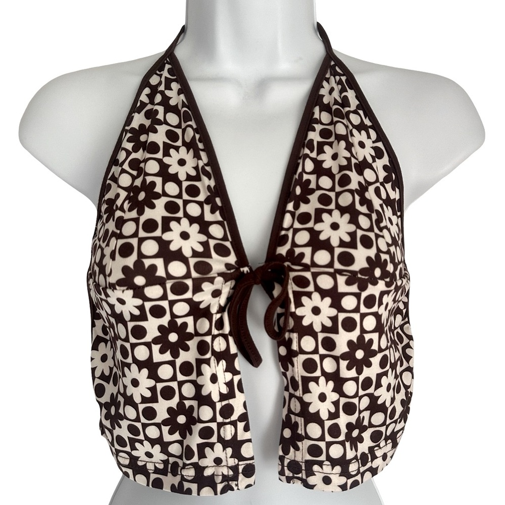 Y2K Retro Halter Crop Top